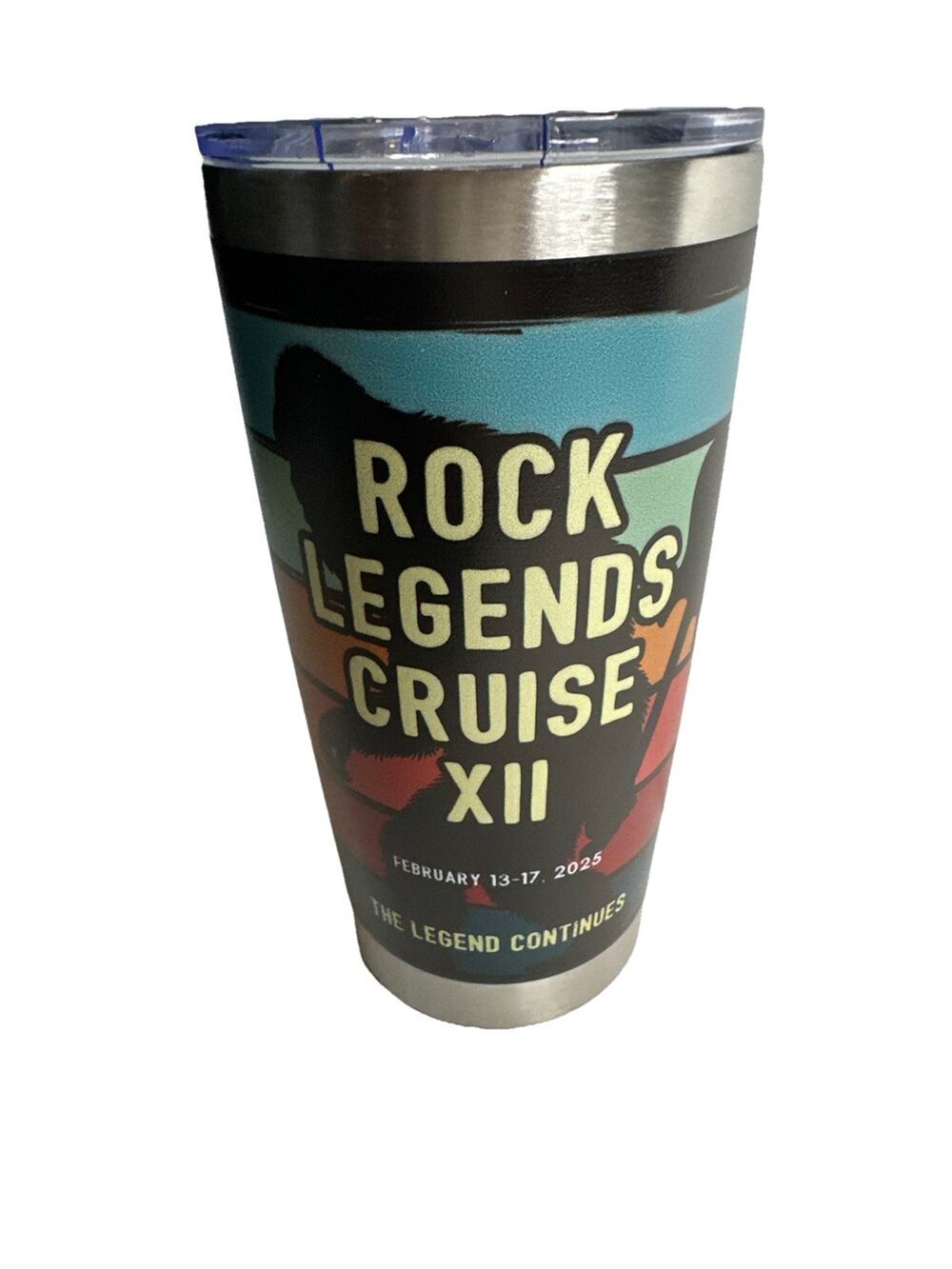 Rare 2025 Rock Legends Cruise XII Tumbler 20 oz Music Artist Memorabilia Concert